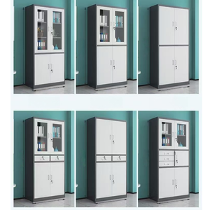 Armoire de bureau moderne autoportante en acier et verre pour écoles et hôpitaux, écologique, grande capacité de <span class=keywords><strong>rangement</strong></span> de documents - Product Image 4