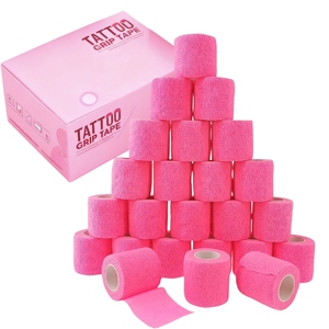 Nhà Máy Giá CE Hồng tự dính Tattoo Grip Tape bọc đàn hồi cố kết băng cho Tattoo Machine - Product Image 1