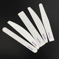 Lime à ongles zébrée double face personnalisée en gros, grain 180/100 et 80/80, polissoir à ongles réutilisable en papier de verre zébré