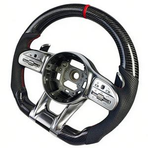 Volant de direction en carbone haut de gamme pour <span class=keywords><strong>Mercedes</strong></span> Benz AMG W166 W204 W210 CLS <span class=keywords><strong>63</strong></span> E43 R171 - Product Image 2