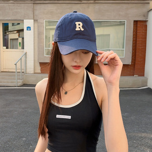 Casquette de baseball pour femme en toile de coton, chapeau de soleil à large bord, style mode féminin, printemps-été - Product Image 3