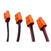 موصل بطارية ليثيوم ثنائي السن (ذكر/أنثى) عالي التيار LCB30-M/F، كابل محول 18AWG PVC، سلك طاقة للبطارية