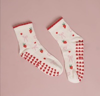 Chaussettes de yoga et de Pilates pour femmes POPSOX - Chaussettes antidérapantes d'épaisseur standard avec logo et impression numérique pour les séances de yoga et de barre