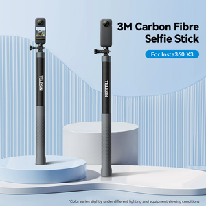 Accessoires de caméra d'action légers Telesin en fibre de carbone <span class=keywords><strong>3M</strong></span> pour Insta360 X3/2, bâton de selfie - Product Image 2