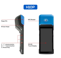 MASUNG H10S Terminal POS portable de 5.5 pouces Point d'imprimante thermique Machine POS de paiement portable avec logiciel