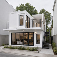 Maison préfabriquée modulaire moderne, maison miniature de luxe portable, structure en acier, cabine en conteneur maritime, villa préfabriquée mobile