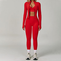 Vêtements de sport en gros : Veste de sport, vêtements de gym sans couture grandes tailles, leggings et ensembles soutien-gorge de yoga pour femmes