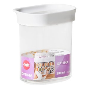 Pot en plastique Optima Dry Storage 380 ml avec couvercle de fraîcheur blanc - Product Image 2