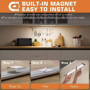 Ultra-Dunne Binnenverlichting 3 Kleuren Dimbaar 5V Usb Oplaadbare Keukenkast Kast Kast Led Bewegingssensor Licht - Product Image 4