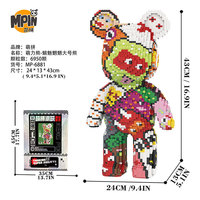 Blocs de construction MPIN de 43 cm, figurines en briques d'ours, modèle d'animal décoratif de 5250 pièces, cadeau parfait pour les adolescents et les adultes
