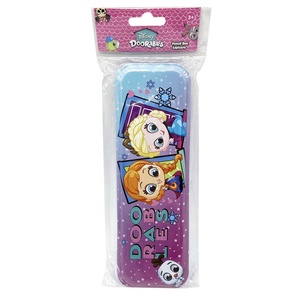 New Style Promotional Items Cartoon Simple Cute Pen Box For Kids Metal Stationery Storage Box Portable Pencil Case