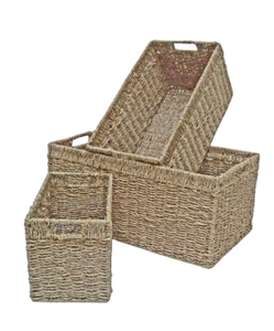 Whism — paniers de rangement en jonc de mer, organiseur 100% naturel tissé à la main pour domicile et salle de bains de l'usine du vietnam - Product Image 6