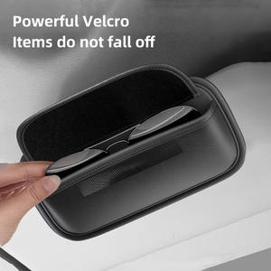 Etui de rangement pour lunettes de voiture pour <span class=keywords><strong>Peugeot</strong></span> 206 207 <span class=keywords><strong>208</strong></span> 301 307 308 Auto Sun Visor Sunglasses Storage Holder Ticket Phone Storage Box - Product Image 3