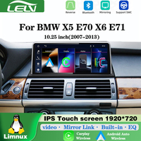 Système Linux LELV pour voiture BMW X5 E70 X6 E71, lecteur vidéo de navigation Carplay, 10,25 pouces, 2007-2013, Android Auto