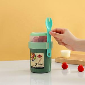 Contenedor de Plástico Hermético de Doble Capa para Ensaladas, Frutas, Desayunos y Leche, Portátil, para Llevar, Ideal para Reducir Grasa, Venta al por Mayor - Product Image 5