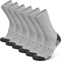 Chaussettes de sport décontractées en polyester/coton avec coussinets, soutien de la voûte plantaire et évacuation de l'humidité, anti-fatigue, pour hommes et femmes