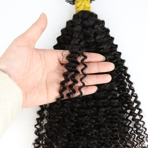 Extensions de cheveux naturels <span class=keywords><strong>u</strong></span>-tip bouclées — ali queen, Extensions capillaires non traités, vente en gros, usine - Product Image 6