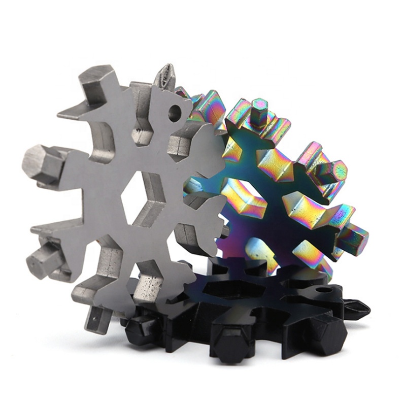 Самые продаваемые Восьмиугольные инструменты для очистки снега гаечный ключ 18 в 1 снежинка снег гаечный ключ инструмент шестигранный гаечный ключ