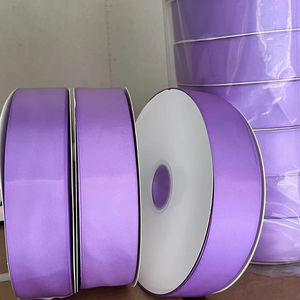 شرائط فاخرة للربطات، شريط ساتان بعرض 1 1/2 بوصة، شريط ترتر وردي، زهور من الشرائط، شريط ساتان مزدوج الوجه - Product Image 4