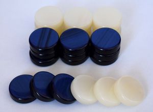 35*7mm bianco nero blu classico madreperla resina Backgammon <span class=keywords><strong>dama</strong></span> per l'intrattenimento - Product Image 4