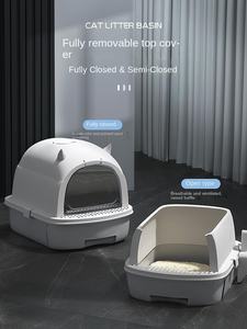 Lettiera per gatti Anti-schizzi Extra-grande di grandi dimensioni completamente chiusa a prova di odore e deodorizzazione in plastica per gatti toilette - Product Image 2