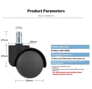 Hot Selling 11x22mm Plunger Swivel Casters Chair <b>Replacement</b> <b>Wheels</b> Iron Bedroom Use 45kg Load Capacity Easy Installation - Product Image 6