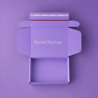 Boîte d'expédition écologique de luxe avec bande de déchirement facile, en carton rigide, pour envoi aérien, boîte ondulée cannelée