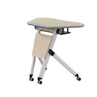 Table de conférence et de formation moderne pliable et réglable en MDF pour l'école et l'atelier