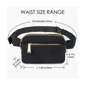 BSCI Factory Outdoor Walking Running Hiking Crossbody Belt Bags Large Sport Travel Storage Bag Coin Money Hip Bum Waist Bag