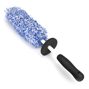 Ruote in fibra morbida per pneumatici con ruote per <span class=keywords><strong>auto</strong></span> spazzolate in bronzo profondo concavo <span class=keywords><strong>cerchi</strong></span> in lega di pulizia spazzola per autolavaggio con manico lungo - Product Image 6