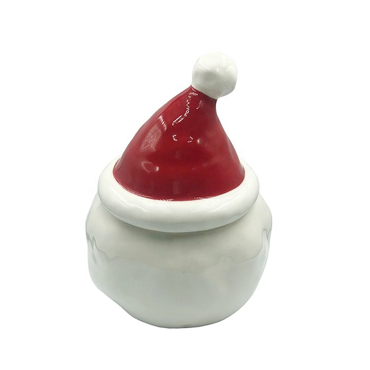 En gros noël biscuits en céramique pot à bonbons forme de Père Noël pour les vacances