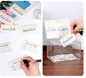 Hộp Quyên Góp Bằng Nhựa Acrylic Có Khóa, Hộp Gợi Ý An Toàn Với Hộp Đựng Ký Hiệu 100 Chiếc Hộp Phiếu Xổ Số Trong Suốt - Product Image 4