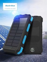 Haute 10000mAh Étanche Solaire Mobile Power Bank Nouvelle Boussole LED Affichage Portable Téléphone Dispositif De Charge LI-Polymère Porte-clés