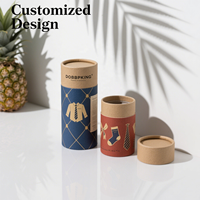 Vente en gros Tubes de rangement de vêtements en papier kraft de luxe T-shirt de qualité supérieure, sous-vêtements, emballage cylindrique en textile durable