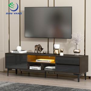 Soporte de <span class=keywords><strong>TV</strong></span> de madera Muebles para el hogar Diseño <span class=keywords><strong>simple</strong></span> con estantes Chimenea eléctrica Personalizar de fábrica - Product Image 2