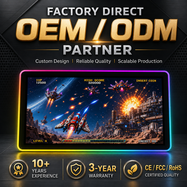 27 32 Inch Capacitive Touch Screen Game Monitor 1920x1080 LED USB RS232 DVI for POG Skill Coin Operated