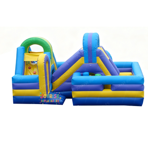 어린이를위한 조이라이즈 블루 풍선 장애물 코스 콤보-PVC 소재 1000KG 용량 7x6x3.6m 크기 - Product Image 5