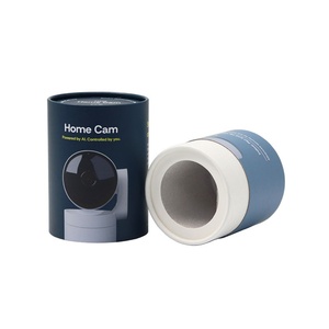 Custom Printed Rigid Paper Tube Packaging for Headphones Charger <b>Bluetooth</b> <b>Mic</b> Electronic Accessories Premium Kraft Cylinder Box - Product Image 3