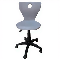 Chaise en plastique pour enseignants d'élèves d'école à hauteur réglable et mobile de conception simple