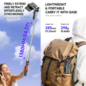 Trípode Automático para Teléfono CYKE, Palo <span class=keywords><strong>Selfie</strong></span> para iPhone con Control Remoto, Soporte Giratorio Extensible para Grabación de Video y Vlogs F05 - Product Image 4
