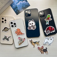 Lot de 50 autocollants en résine mignons animaux, décoratifs pour bagages de voyage, téléphones, ordinateurs portables, dessins animés, cadeaux promotionnels
