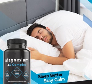 4x viên nang bột magiê Glycinate taurate malate orotate phức tạp viên nang magiê giấc ngủ sức khỏe não - Product Image 2