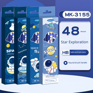 Set di Matite Cartoon Carine per Studenti delle Scuole Elementari, Matite per Schizzi e Disegni Senza Piombo HB con Gomma, 48 Pezzi Resistenti alla Rottura - Product Image 5