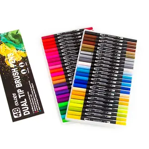 Coloring Non Toxic Watercolor Dual Tip Brush Marker Pen