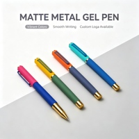 Bolígrafo de Metal de Dos Tonos con Contraste de Color en la Parte Superior e Inferior, Escritura Elegante para Oficina y Escuela