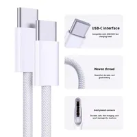 Cable de Datos de Carga Rápida Trenzado de 60w C-C para iPhone 15 y Pro Max, Venta Caliente de Fábrica con Certificación ISO9001/Sedex