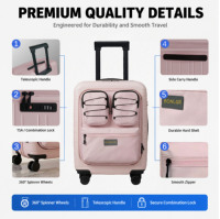 Valise de voyage de luxe à ouverture frontale, nouvelle poche, design extensible durable, coque rigide en PC étanche – Offre spéciale