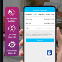 Serrure Électrique Intelligente en Alliage d'Aluminium Haute Sécurité avec Contrôle par Carte et Application, Accès sans Clé, Cloud TTlock Tuya, Carte Mémoire