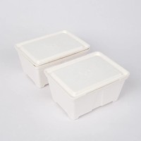 Barquette en papier moulé biodégradable pour l'emballage alimentaire, emballage écologique à 100%