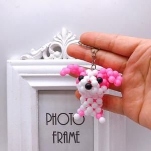 Llaveros de coche con animales de recuerdo para niños, regalos promocionales, decoración DIY para mochilas escolares, cuentas acrílicas, lindo llavero de cachorro de dibujos animados - Product Image 4